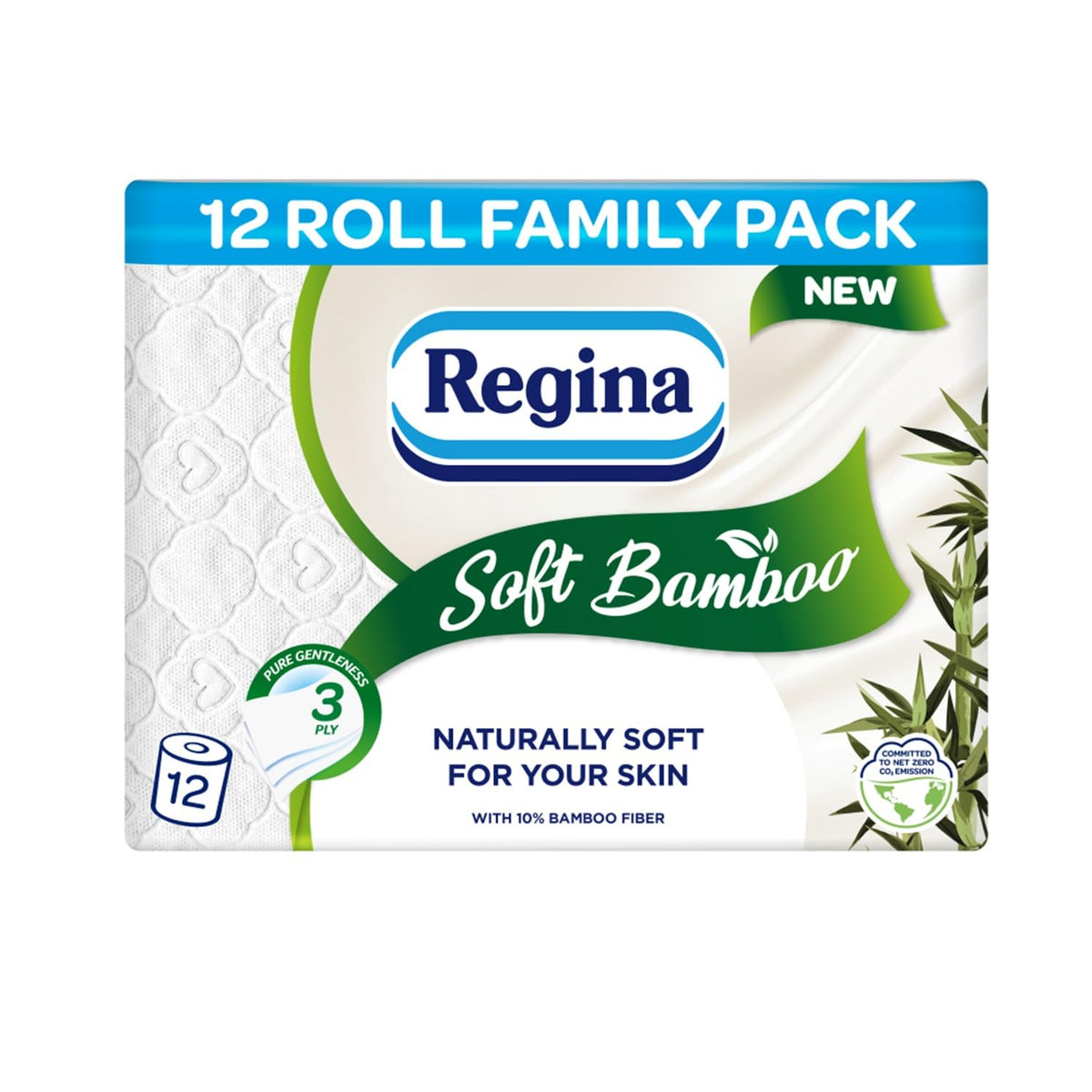 Regina Soft Bamboo, 9 Rolls of Toilet Tissue, 3-Ply