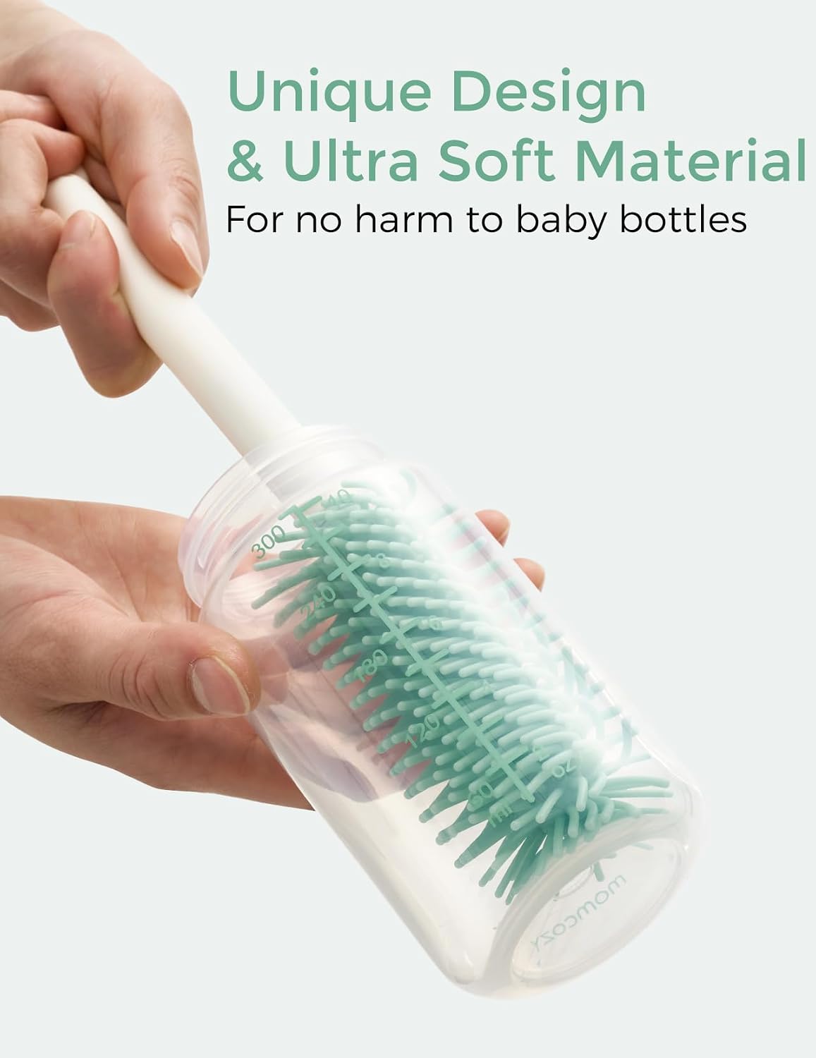 Momcozy Bottle Brush Set - Baby Bottle Cleaner Kit with Silicone Brush