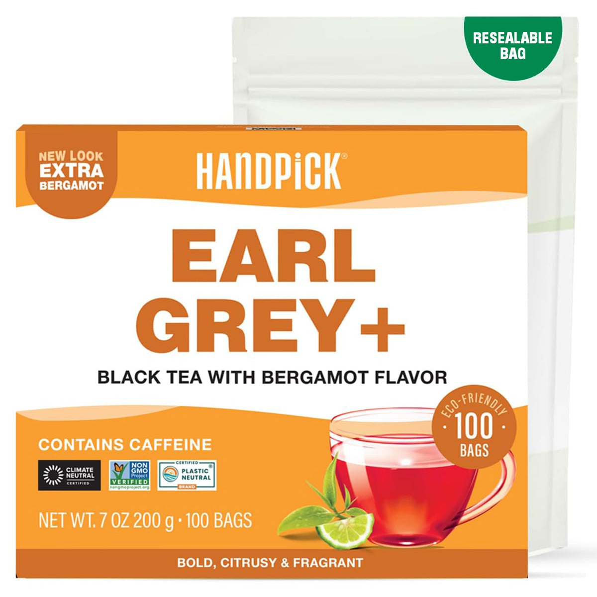 HANDPICK, Spearmint Tea Bags (100 Count), Spearmint Leaf Tea Bags