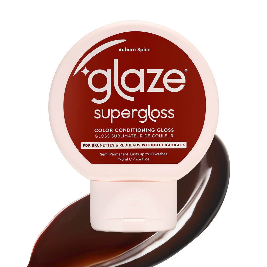 Glaze Supergloss Color Conditioning Gloss – Hydrating Semi-Permanent Colour Hair Gloss & Shine Boost – For Natural, Unbleached Dark Brown Hair – 190ml - Sleek Espresso