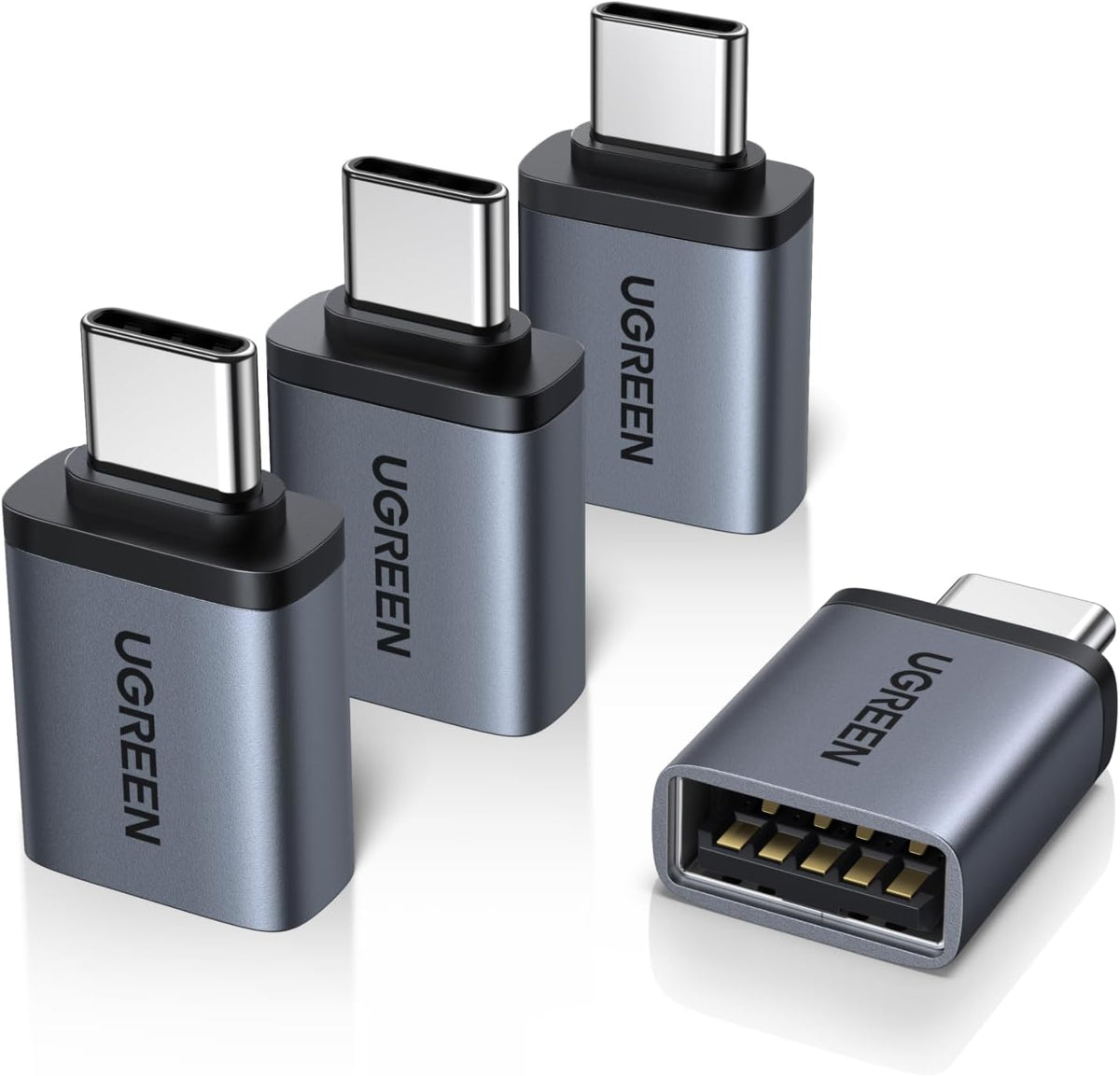 UGREEN USB to USB C Adapter 10Gbps for iPhone, iPad, MacBook, Galaxy 4 Pack