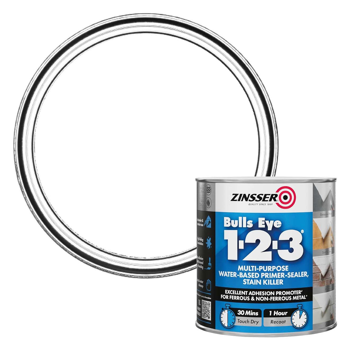 Zinsser Bulls Eye 1-2-3 - White - 500ml