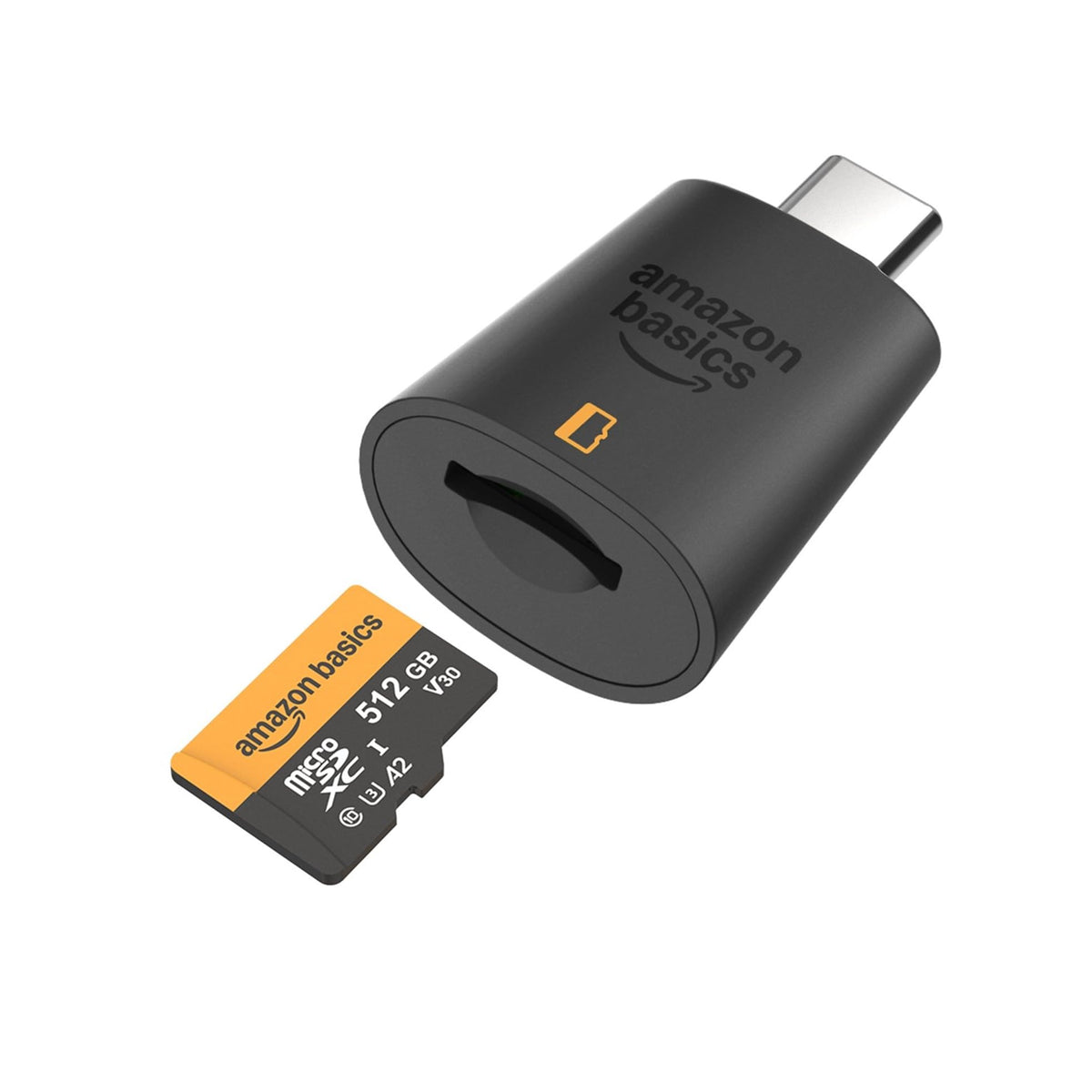 Amazon Basics microSDXC Memory Card with Full Size Adapter, A2, U3, Read Speed up to 100 MB/s, 128GB, Black