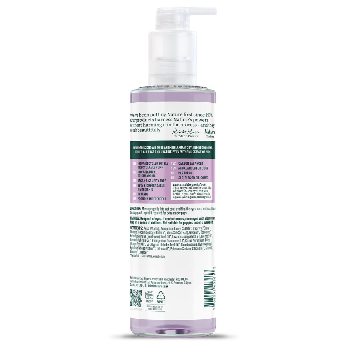 Faith In Nature Natural Chamomile Dog Shampoo, Vegan & Cruelty Free, No SLS,Silicones or Parabens, Gentle, For Sensitive Dogs and Puppies, 400ml