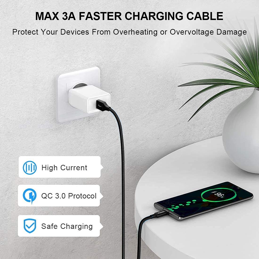 etguuds Extra-Long USB C Charger Cable 3M, USB A to USB C Cable