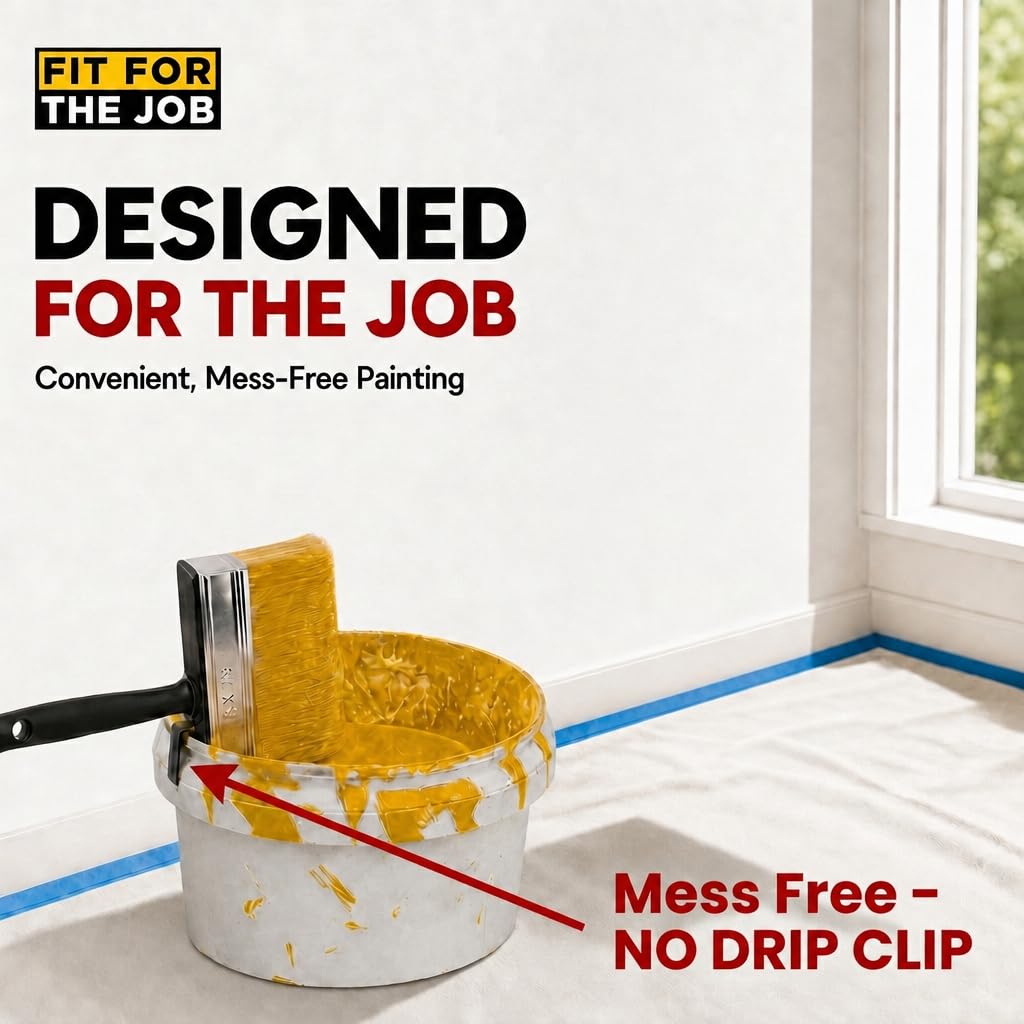 Fit For The Job Block Brush 4 inch Large Capacity for Emulsion