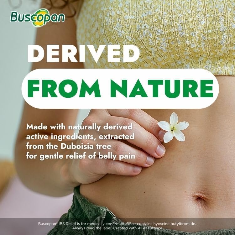 Buscopan, Targeted Belly Pain Relief, Starts to Work in 15 mins, 40 Tablets
