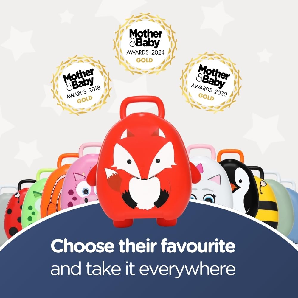 My Carry Potty - Travel Potty, Award-Winning Portable Toddler Toilet Seat for Kids to Take Everywhere (Ladybird)