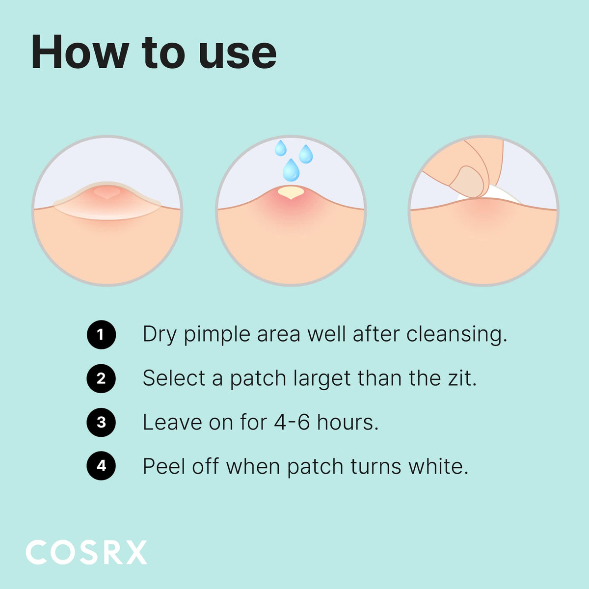COSRX Master Patch Original Fit (24 counts) Absorbing Pimple Patches, Hydrocolloid Spot Treatment, Blemish Cover, Spot Stickers, 3 Sizes