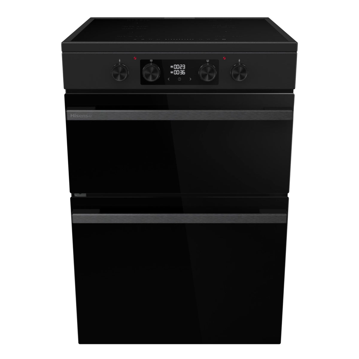 Hisense HDUKC60W 60cm Electric Cooker with Ceramic Hob-White, A Rated Double Oven 50L/80L [Energy Class A]