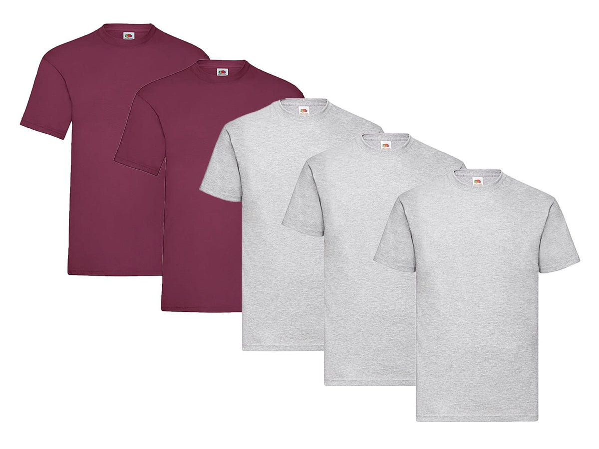 Fruit of the Loom Men's T-Shirt Iconic Tee, Lightweight Ringspun Tee, 5 Pack