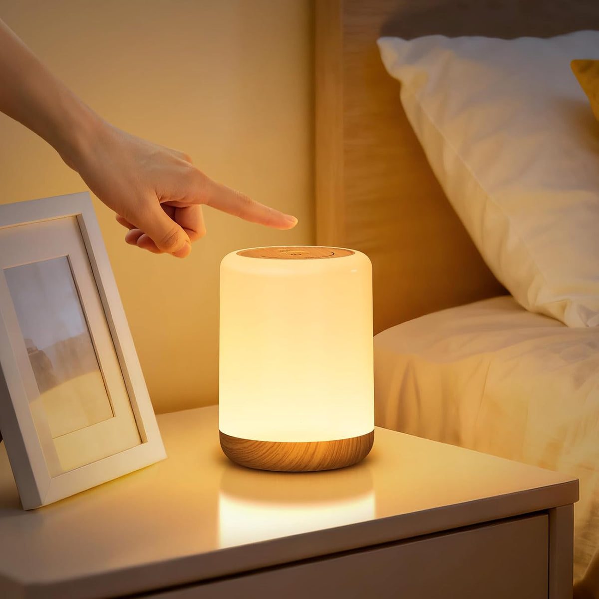 MEDE Night Light, Dimmable Bedside Lamps with RGB for Toddler, Kids, Adults