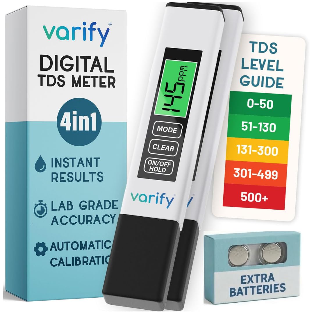 Varify TDS Meter Digital Water Tester for Drinking Water Instant 4in1 test