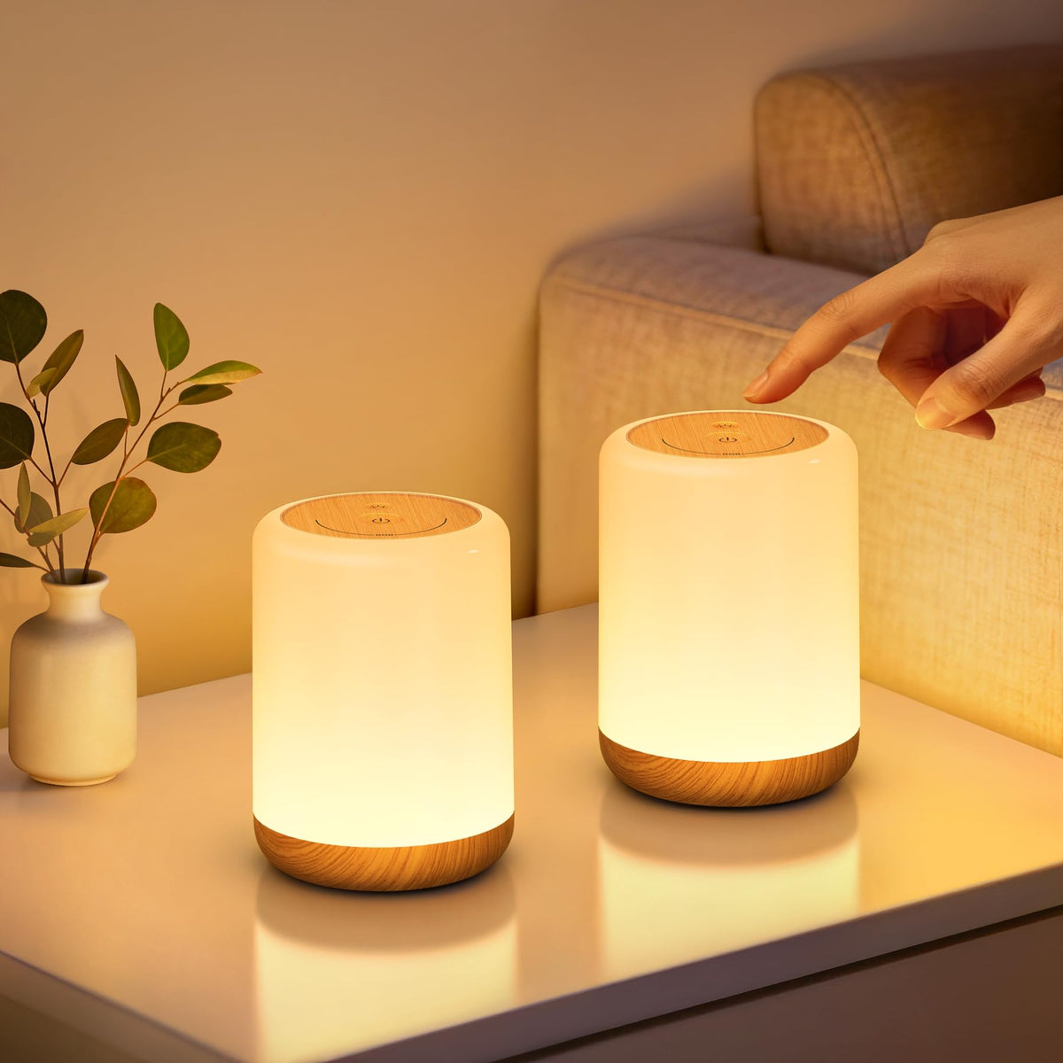 MEDE Night Light, Dimmable Bedside Lamps with RGB for Toddler, Kids, Adults