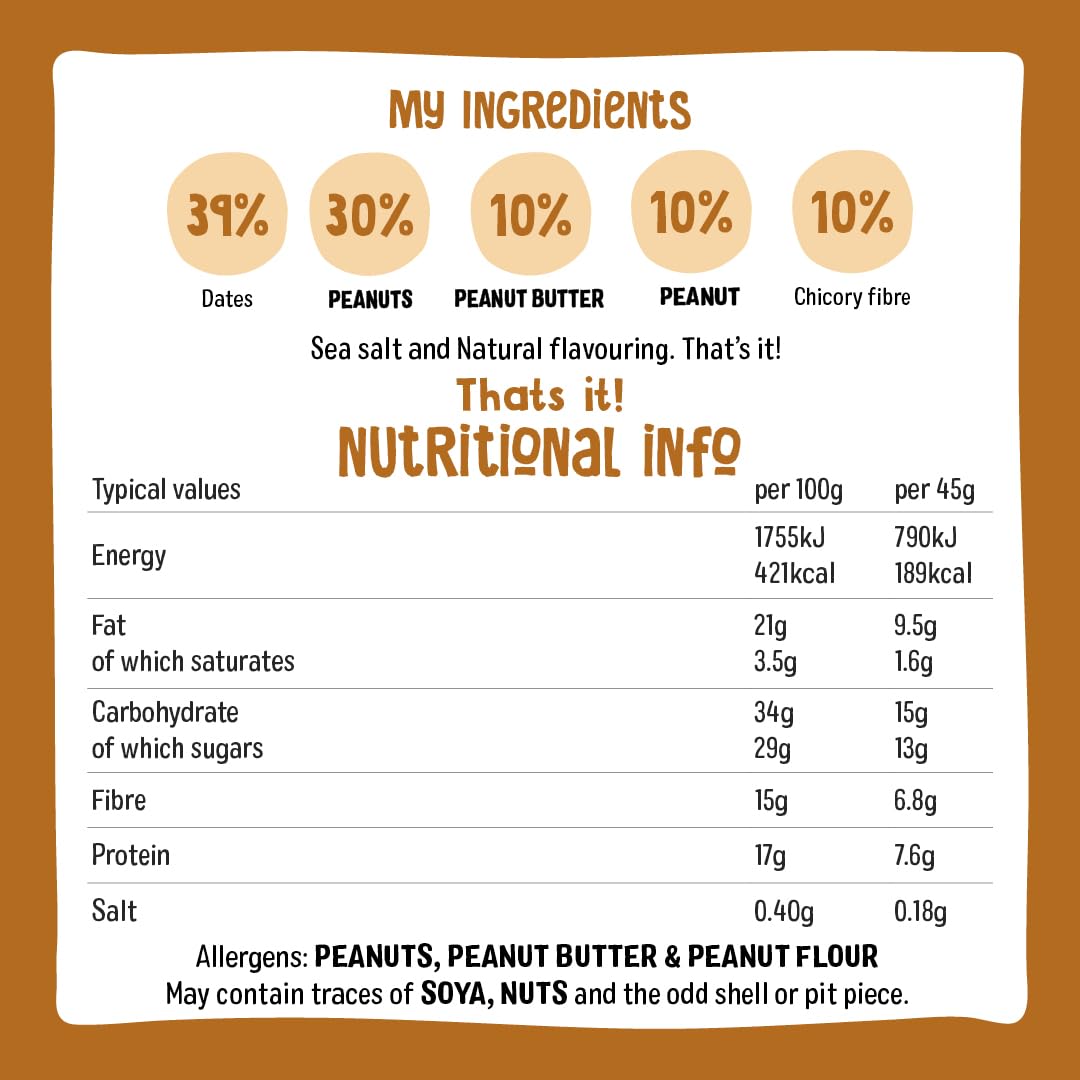 Nakd Cocoa Hazelnut Protein Bar - Vegan - Gluten Free - Healthy Snack, 45g (Pack of 16 bars)
