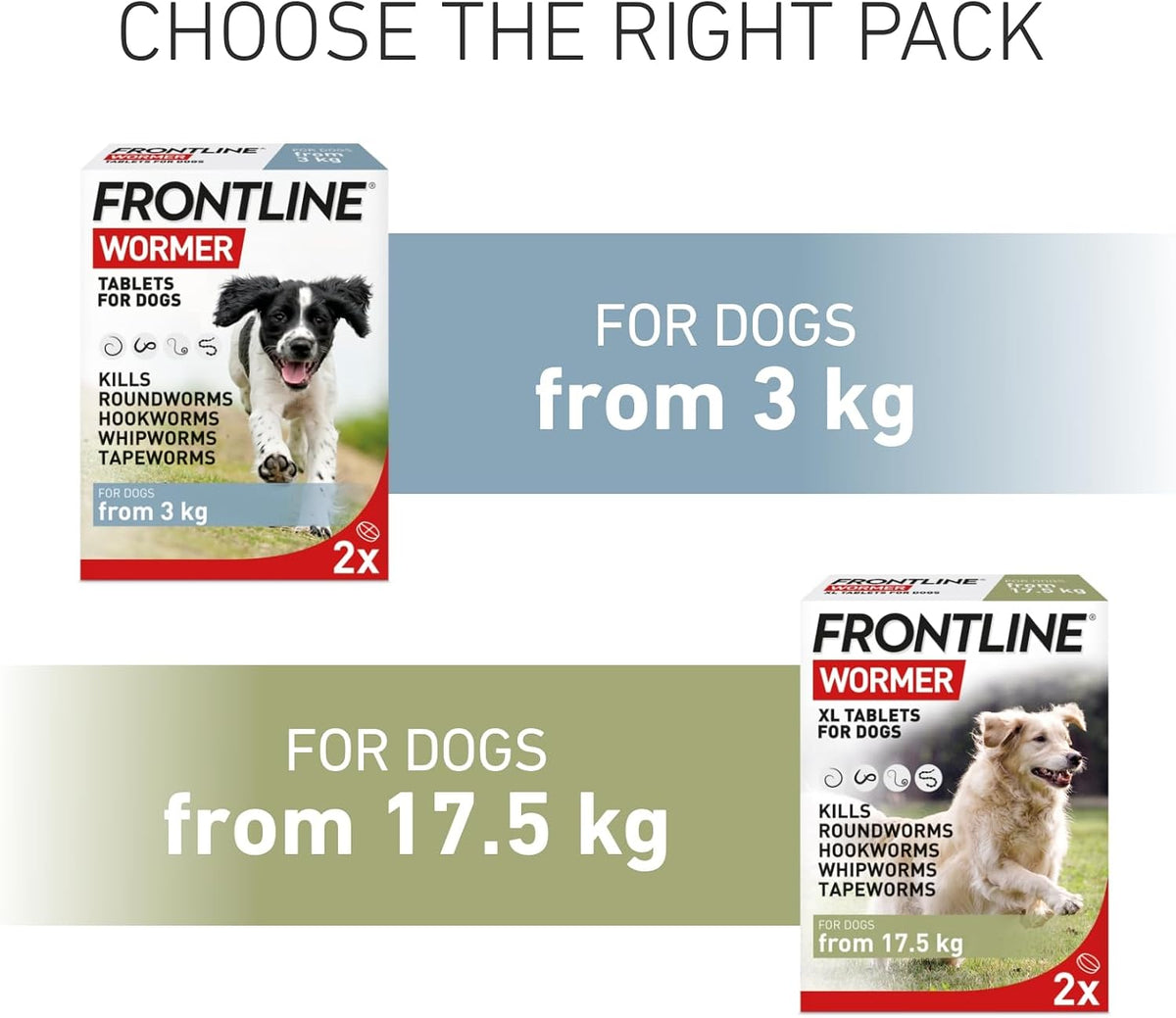 FRONTLINE WORMER - Worming Tablets for Dogs - 2 Tablets