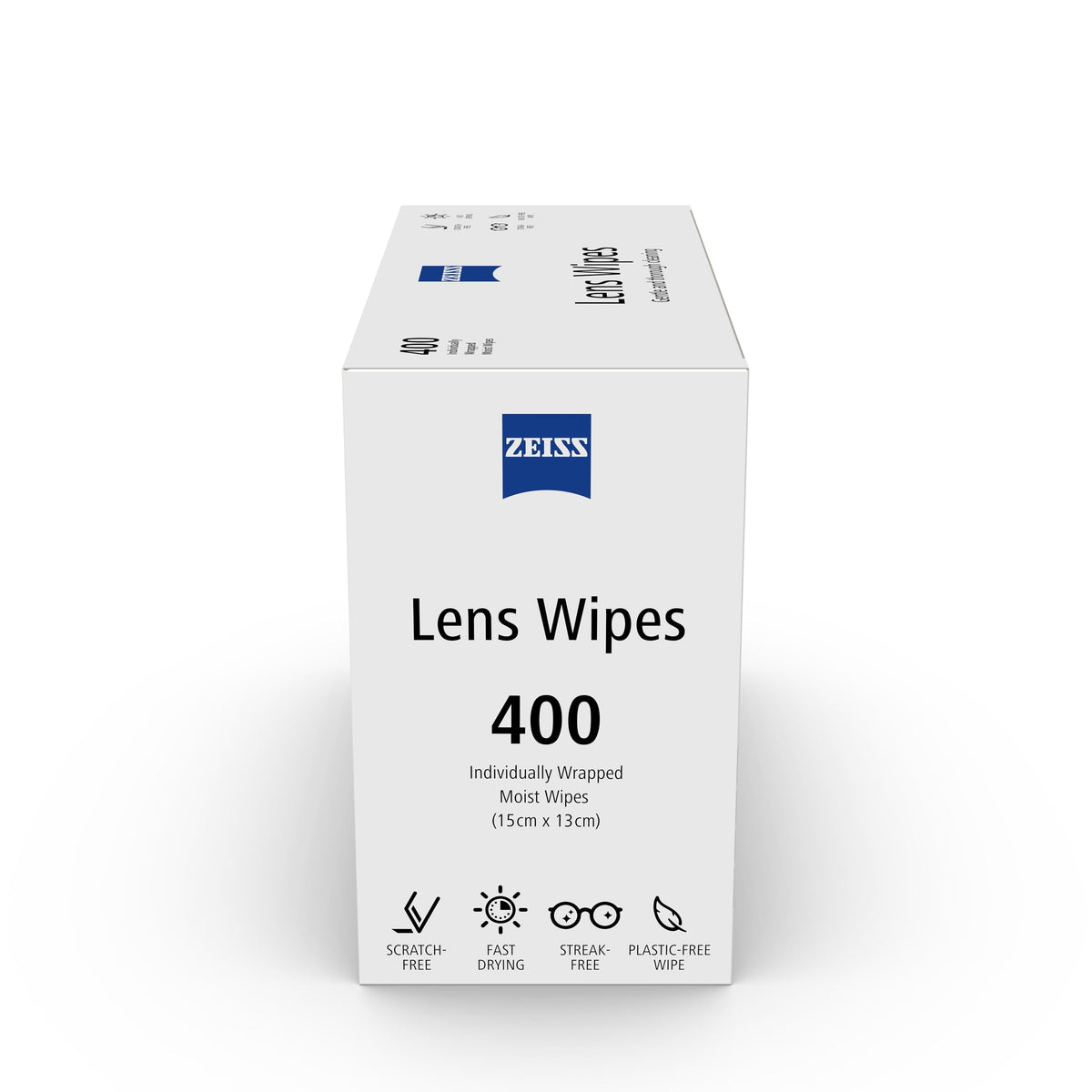 ZEISS Sunglasses Wipes, Removes Fingerprints, Suncream, Dirt, Dust & Oil. Individually Packed Pre-Moistened Wipes Perfect to use at Home or On-The-Go. Fast-Drying and Portable. 8 Packs x 10 Wipes
