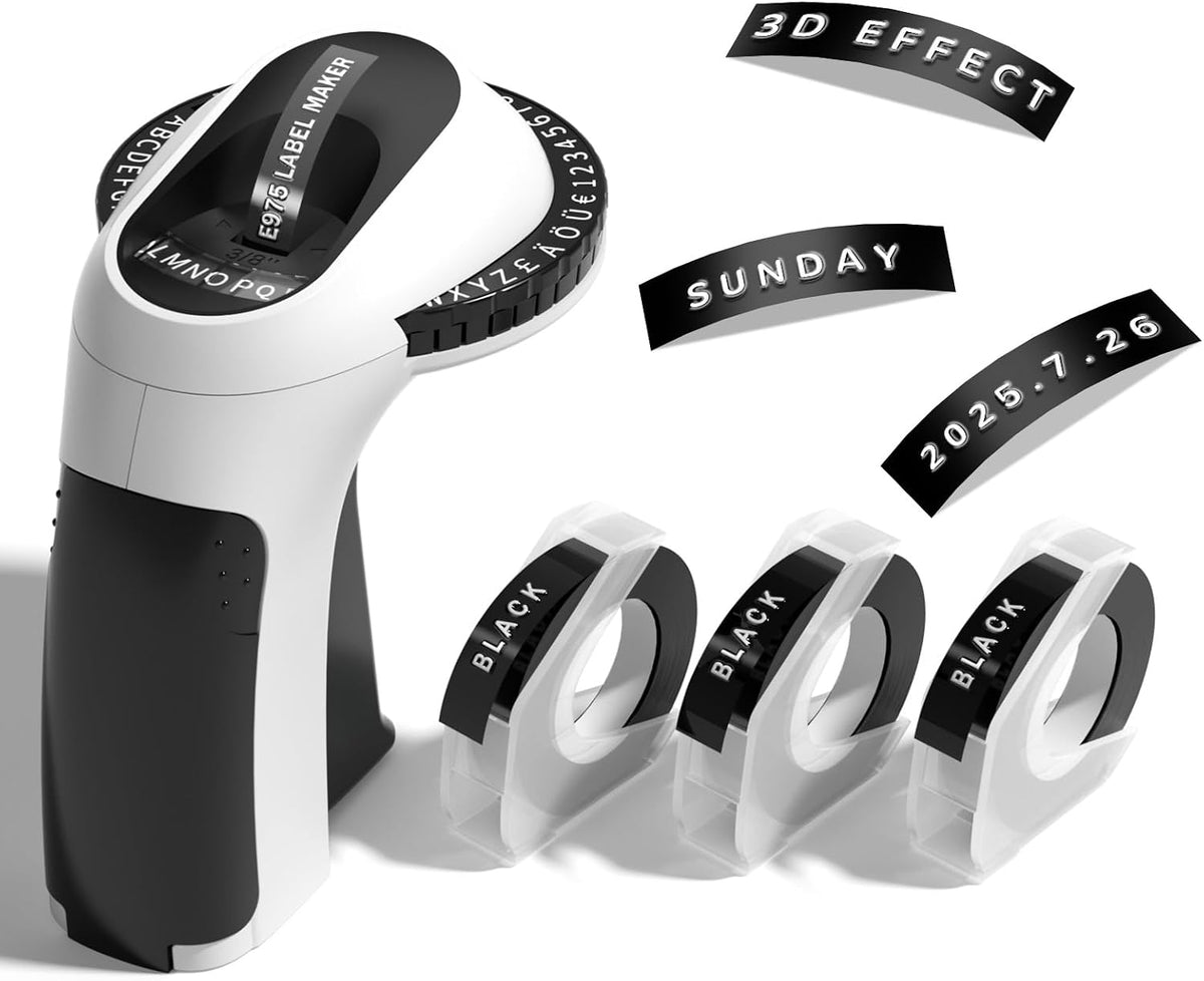 Phomemo Embossing Label Maker,Embossed Label Maker Machine with Tape