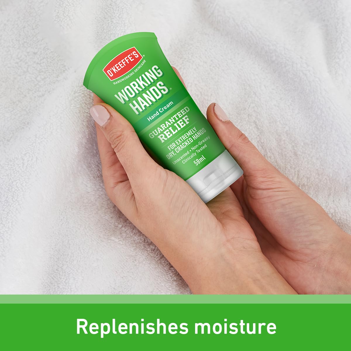 O'Keeffe's Working Hands, 96 g Jar 2 Pack - Hand Cream for Extremely Dry, Cracked Hands | Instantly Increases Moisture Content, Forms a Protective Layer and Prevents Moisture Loss
