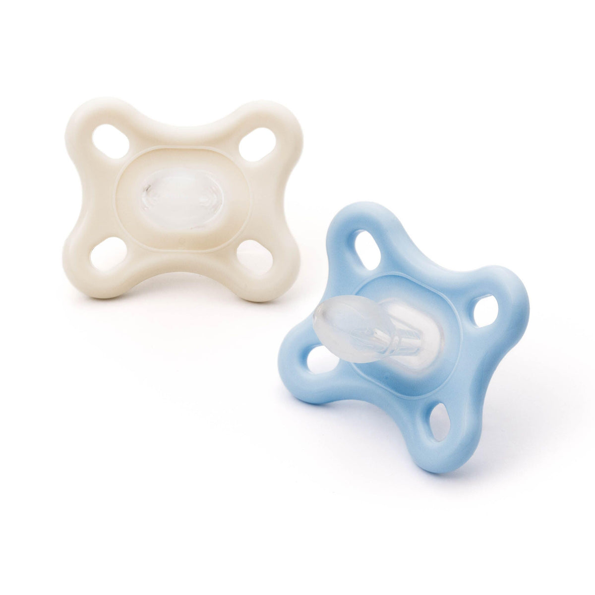 MAM Comfort Dummies, 0-3M, 2 Pack, Orthodontic Design, Pink/Cream