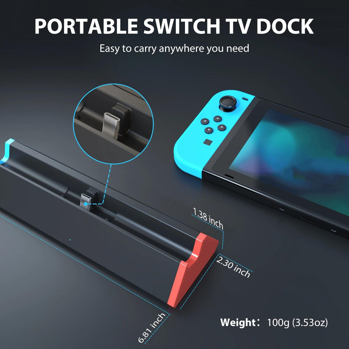 SIWIQU Switch 2 TV Dock, 4K@120Hz Output
