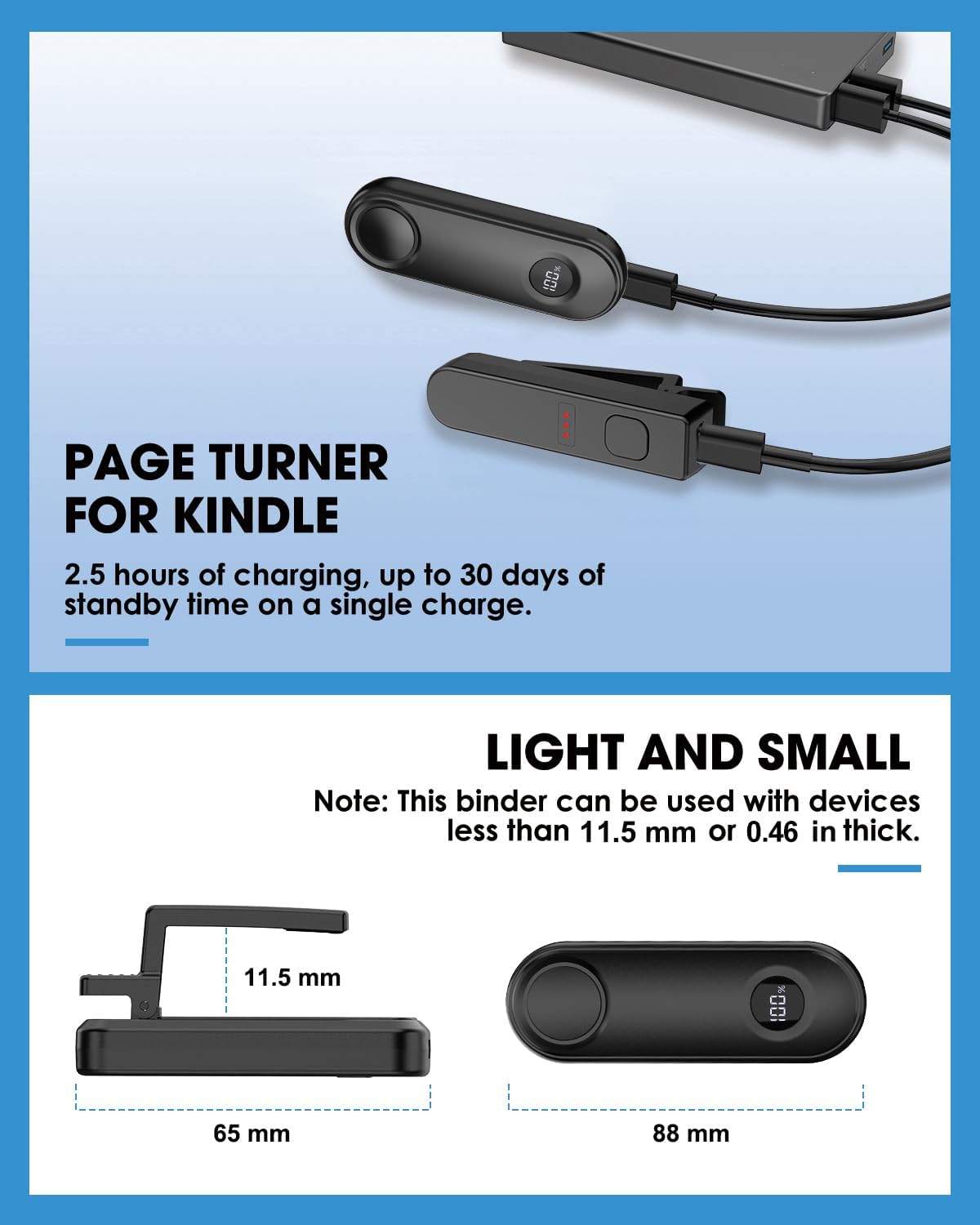 Remote Control Page Turner for Kindle Paperwhite Scribe Oasis Accessories