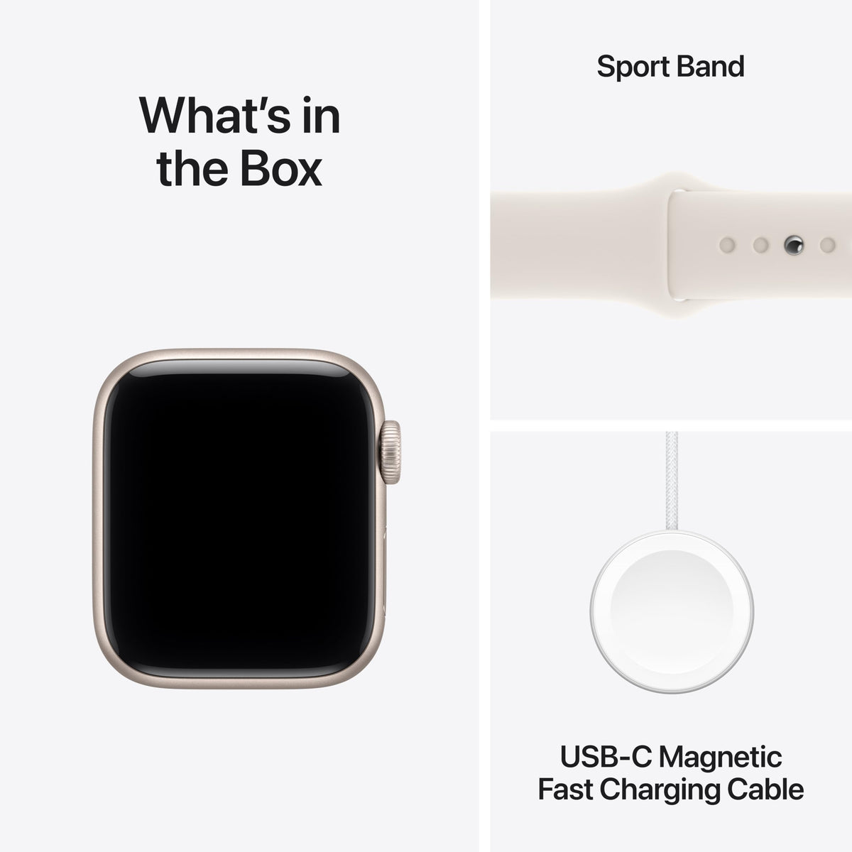 Apple Watch SE 3 GPS 40mm Smartwatch with Starlight Aluminium Case with Starlight Sport Band M/L. Fitness and Sleep Trackers, Heart Rate Monitor, Always-On Display, Water Resistant