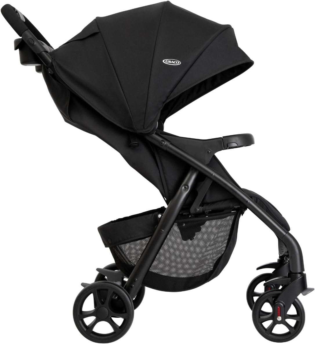 Graco Tavira Travel System - Suitable from Birth to Approx. 4 Years (0-22kg). One-Hand Folding, Compact Pushchair, Includes i-Size car seat, Midnight Fashion