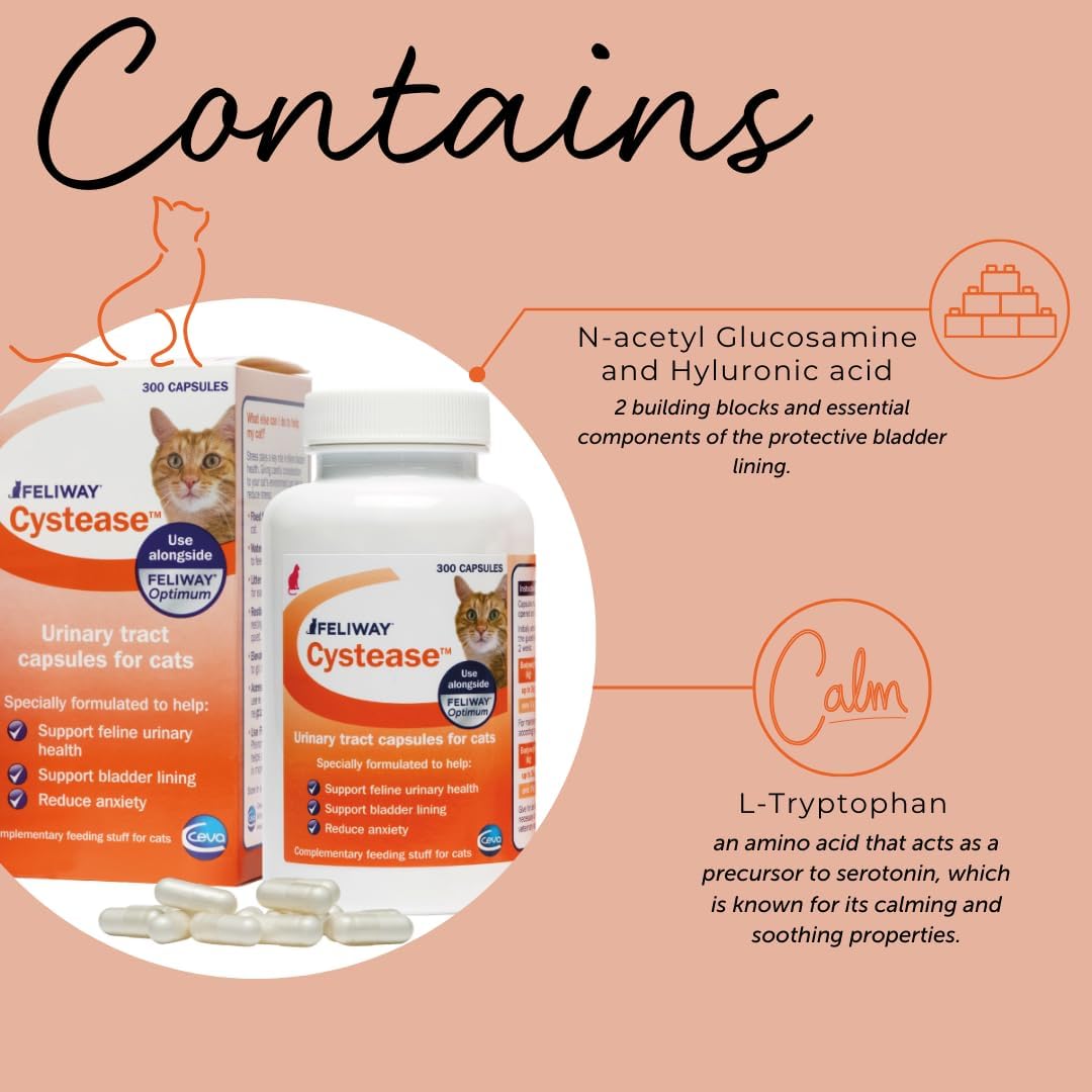 FELIWAY Cystease 30 Capsule Pack, Cats Urinary Tract Infection Treatment