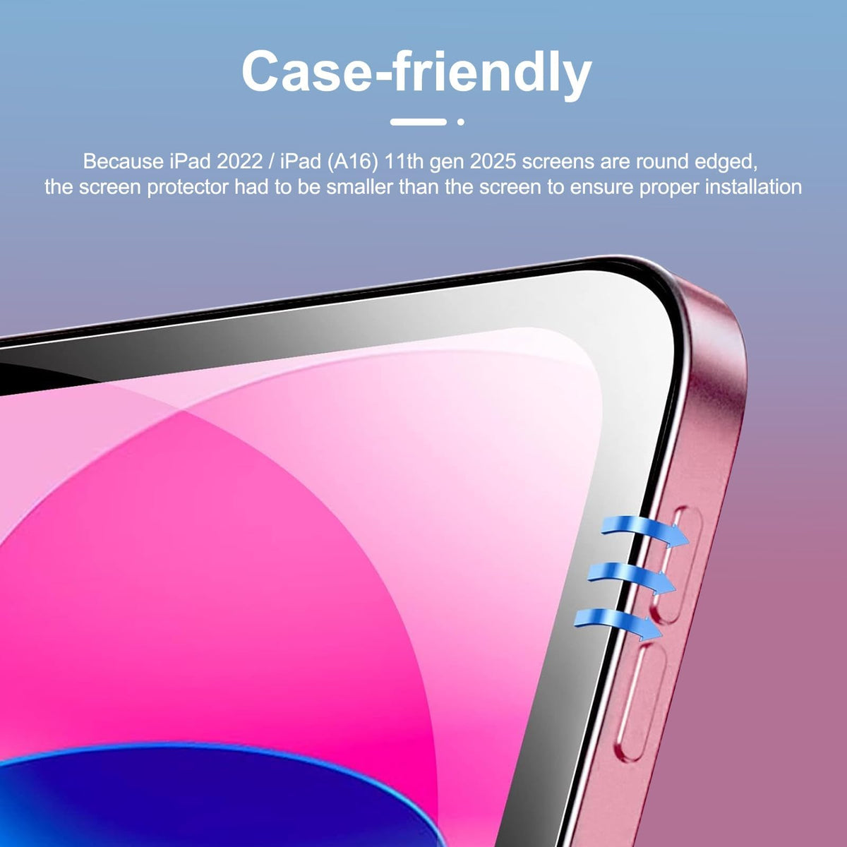 NEW'C for iPad Air 5/4, iPad Pro 11-inch Screen Protector Tempered Glass