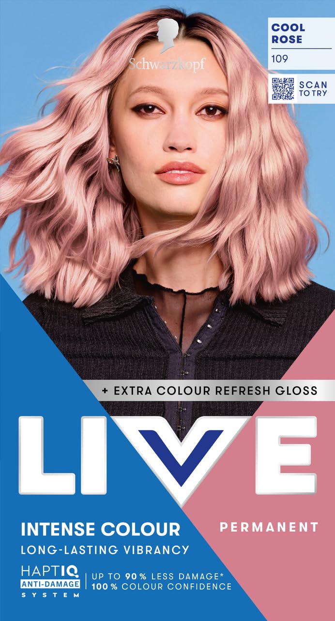 Schwarzkopf LIVE Intense Colour Hair Dye, 099 Deep Black