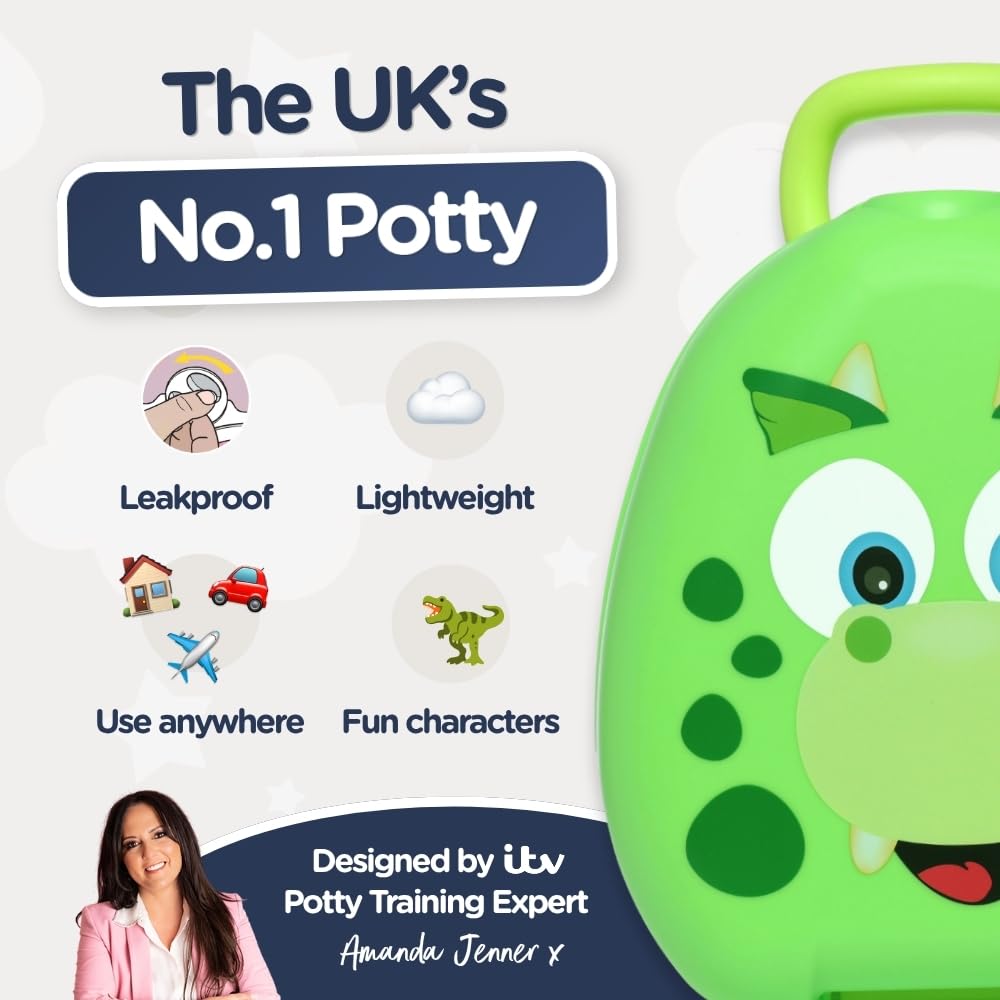 My Carry Potty - Travel Potty, Award-Winning Portable Toddler Toilet Seat for Kids to Take Everywhere (Ladybird)