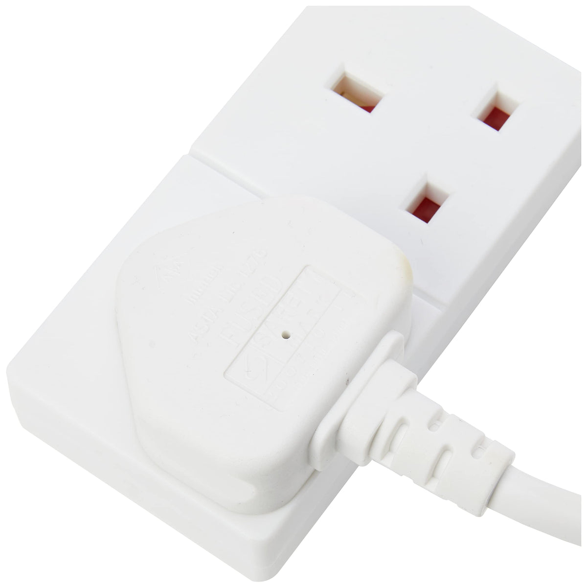 Pro Elec 3 m 4 Socket Neon On Light Extension Lead - White