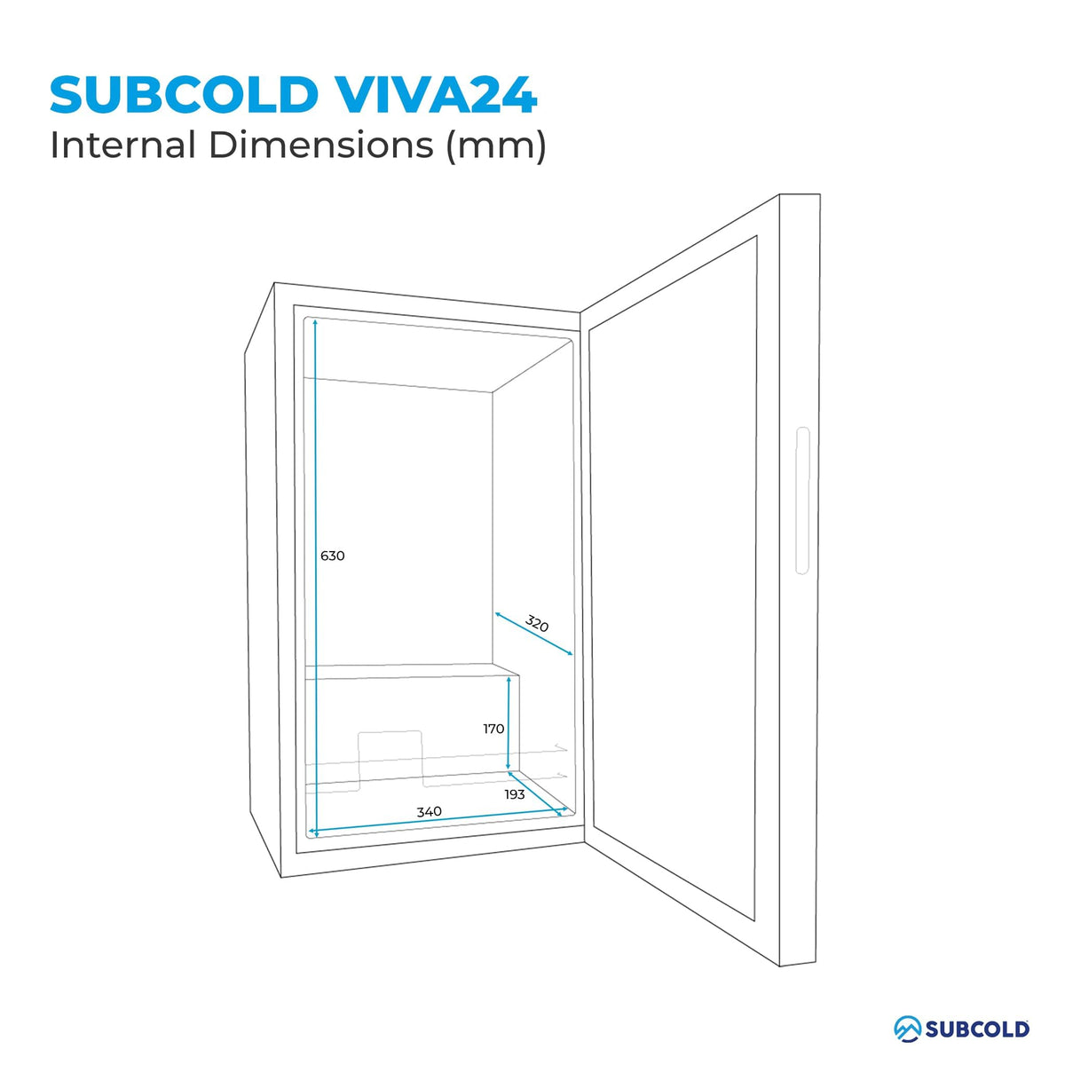 Subcold Viva20 Wine Fridge | 20 Bottles | 3-18°C | Tabletop