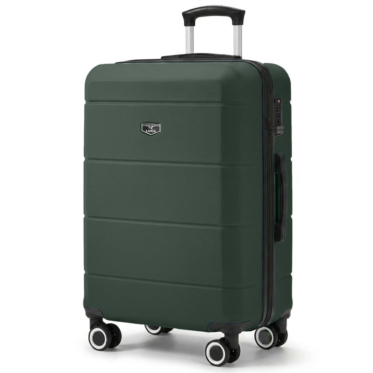 LUGG Jetset 40cm Suitcase 40x30x20cm, Ryanair Compatible Underseat Size, Hard Shell ABS, Spinner with Removable Wheels, Lightweight Travel Luggage, 1 Year Warranty