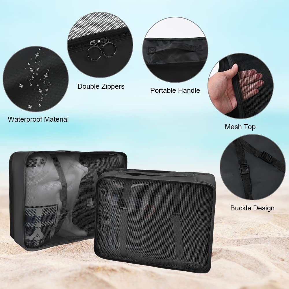 OSDUE Packing Cubes for Suitcase, 8PCS Thickening Travel Organiser Packing Bags Lightweight Travel Accessories Organizers Essentials Clothes Shoes Cosmetics Toiletries Storage Bags