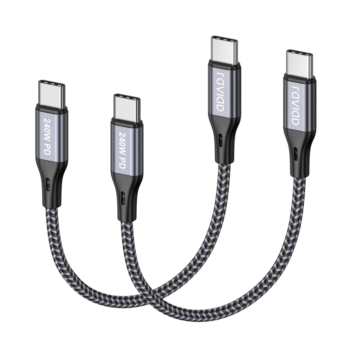 RAVIAD 100W USB C to USB C Charger Cable 2M 2Pack, USBC to USBC Cable 5A