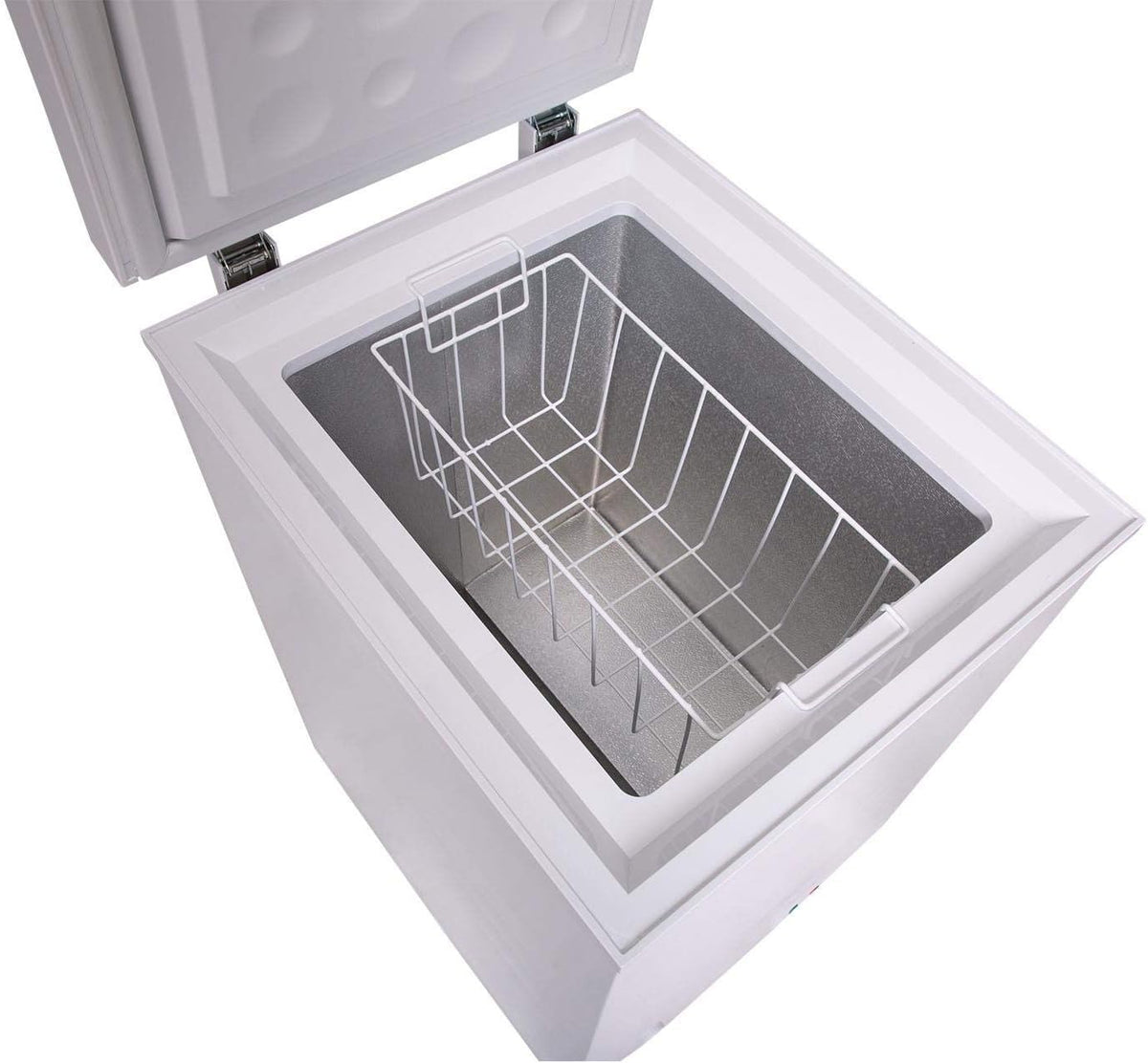 SIA Chest Freezer 80L, Removable Wire Basket, Freestanding, White, CHF100W