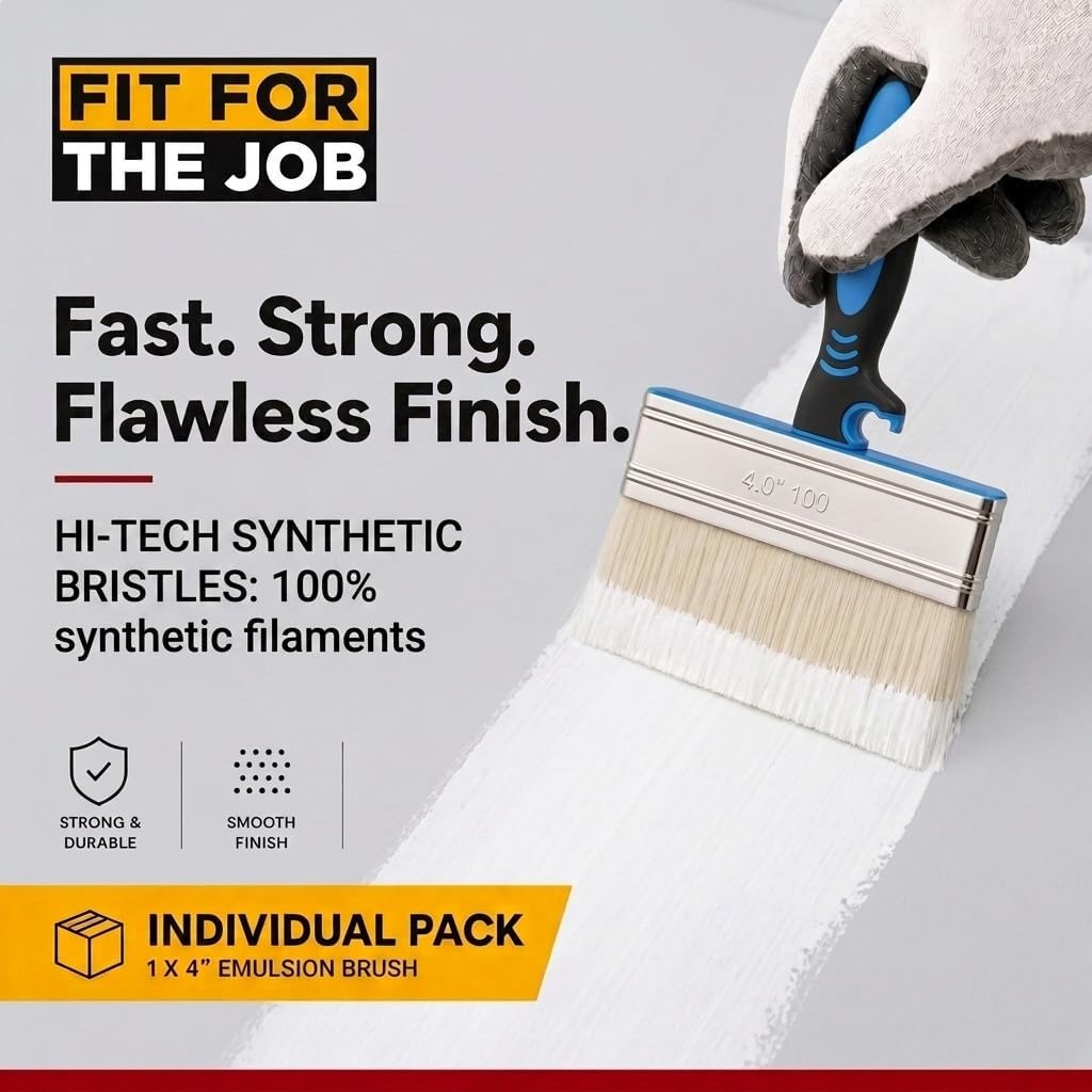 Fit For The Job Block Brush 4 inch Large Capacity for Emulsion