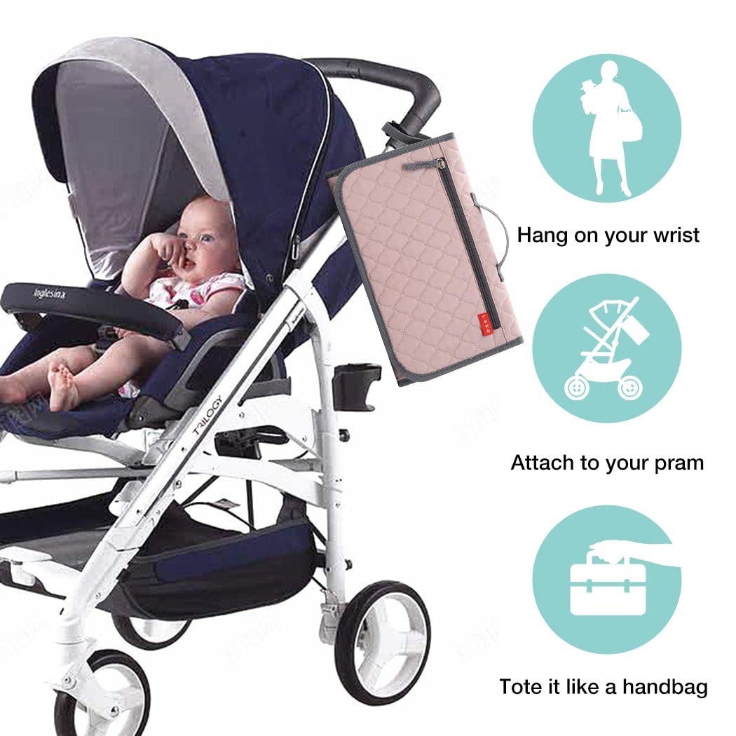 Lekebaby Portable Nappy Changing Mat Travel Baby Change Mat