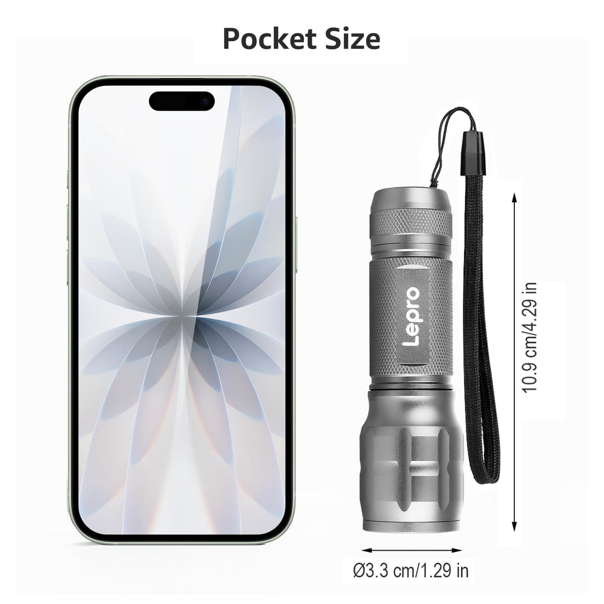 Lepro LE LED Torch Battery Powered, Camping Flashlight, Adjustable Focus