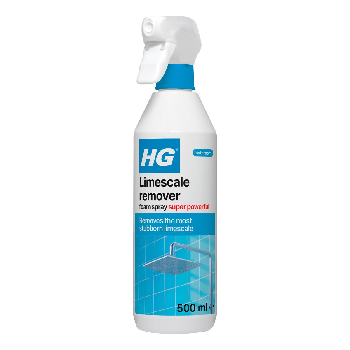 HG Limescale Remover Foam Spray Super Powerful, Bathroom & Kitchen Cleaner – 500ml (Pack of 6)
