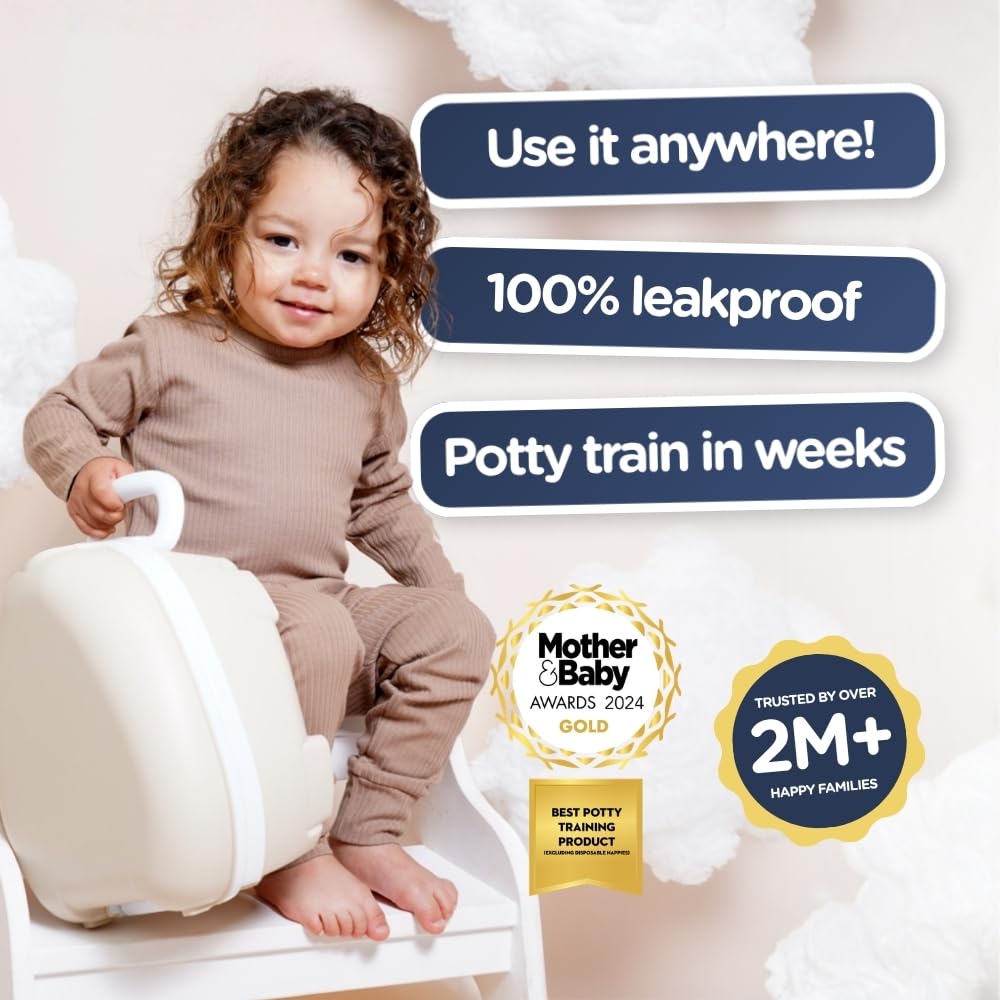 My Carry Potty - Travel Potty, Award-Winning Portable Toddler Toilet Seat for Kids to Take Everywhere (Ladybird)