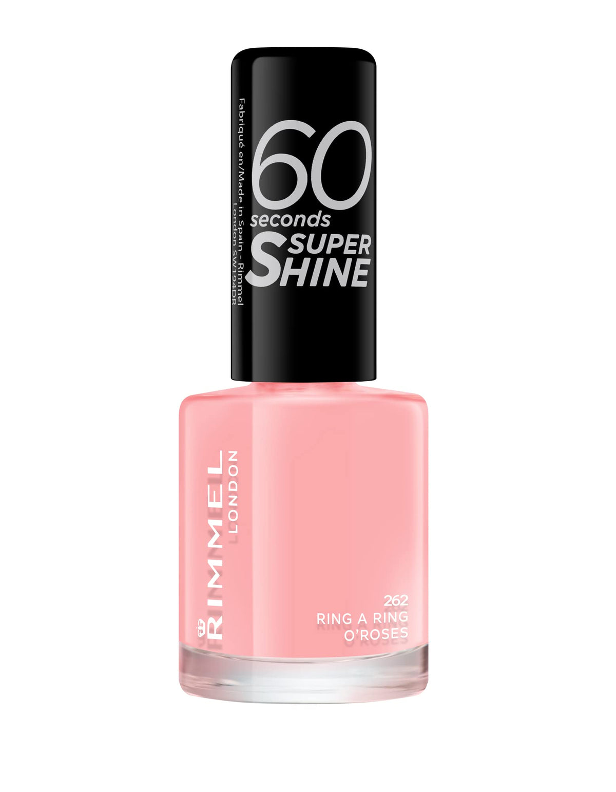 Rimmel 60 Seconds Super Shine Nail Polish, 740 Clear, Quick-Dry Nail Polish, Ultra-Shiny Finish, Easy to Apply, Vibrant Colour, Long-Wearing, Improved Formula, Vegan, 8ml