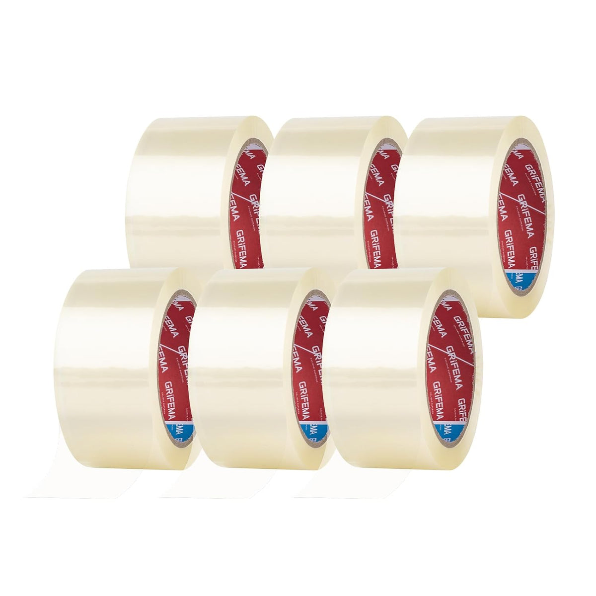 GRIFEMA GA4003-6 Clear Low Noise Packing Tape 50mm x 66m 6 Rolls