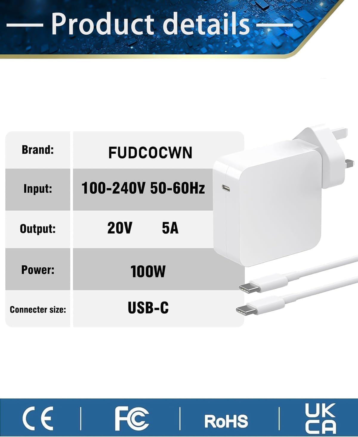 45W 19.5V 2.31A Laptop Charger Compatible with HP Stream 11 13 14 Pavilion 11 13 15(4.5mm x 3mm)