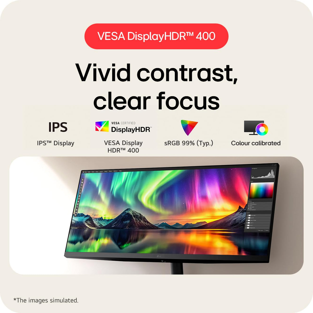LG Monitor 24U411B-B 24 inch FHD 144Hz IPS Desktop Display, Black