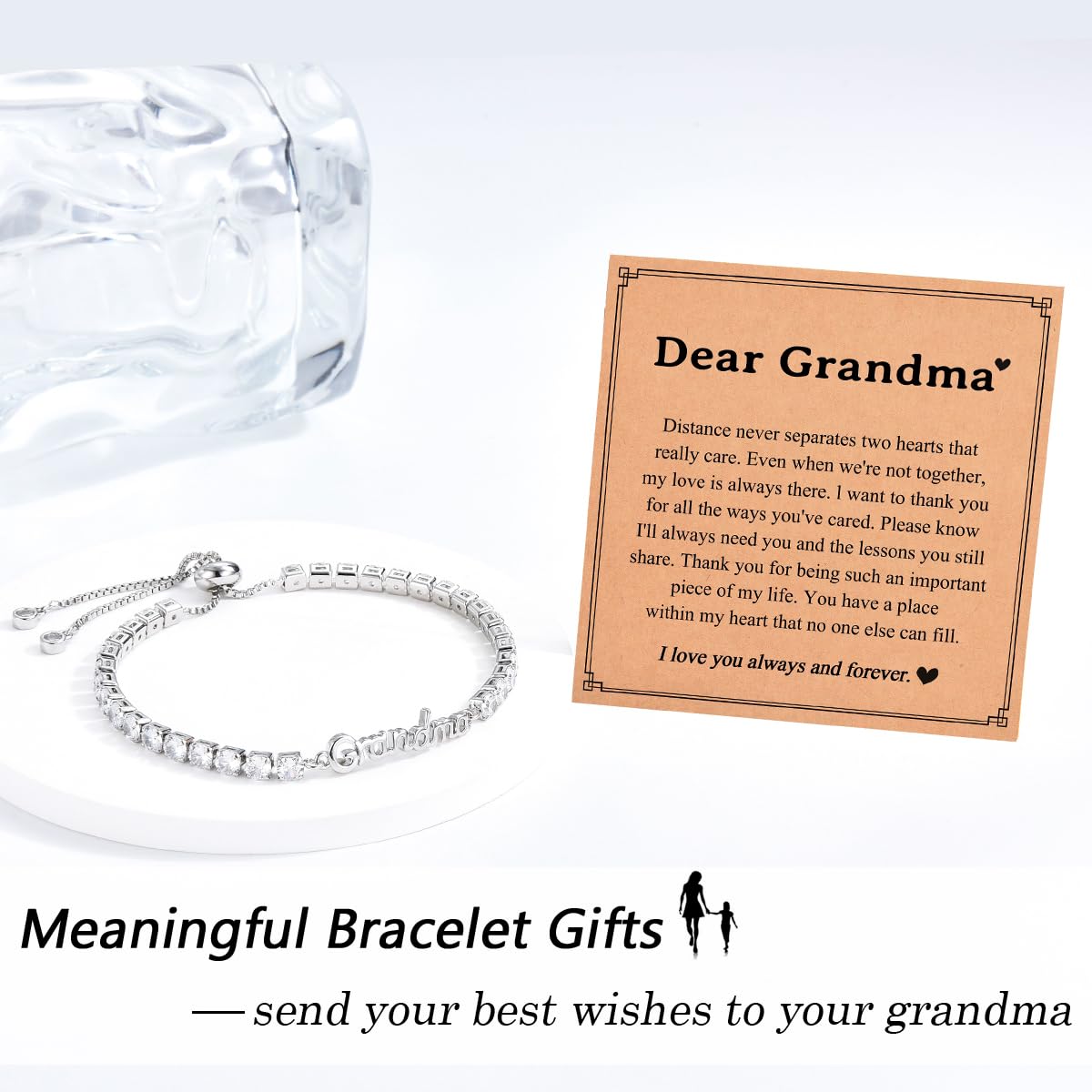 Birthday Gifts for Women Girls, Sparkling Cubic Zirconia Tennis Bracelet Gifts, Christmas Mothers Day Graduation Presents for Her