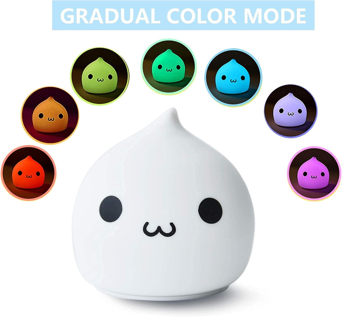 ZKLiLi Cat Night Light for Kids,Cute Night Lamp for Nursery,Squishy Silicone Touch Lights Portable, Gift for Birthday and Christmas for Kids Baby Children (Battery Cat)