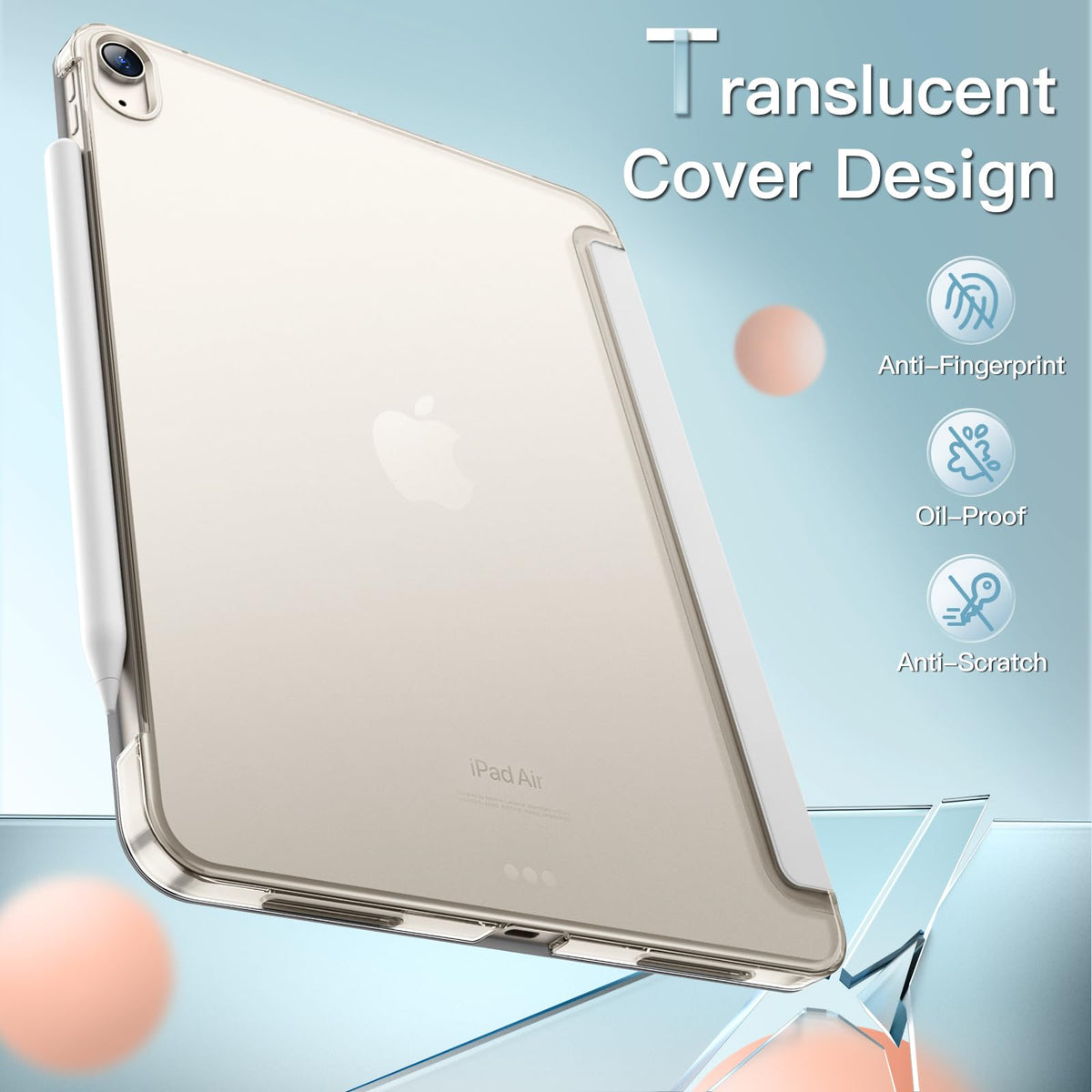 JETech Case for iPad Air 11" M4/M3/M2 & iPad Air 5/4 10.9", White